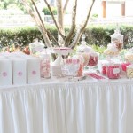 A Pink and White Wedding Candy Table